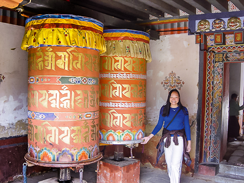 Spinning the Large Prayer Wheels Spinning the Large Prayer Wheels