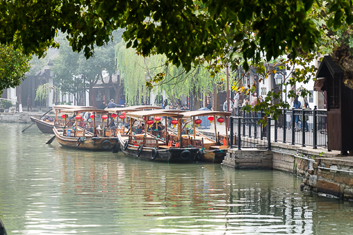 Zhujiajiao Boats on River