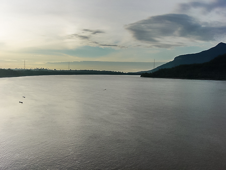 View from Pakse Mekong River Bridge