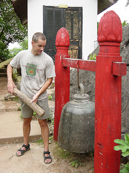 Ringing the Bell Atop Phou Si