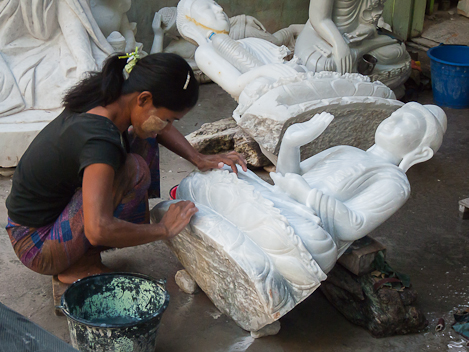 Marble Statue Final Sanding