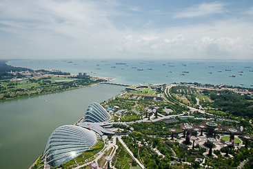 Singapore Strait from Atop Marina Bay Sands Singapore Strait from Atop Marina Bay Sands