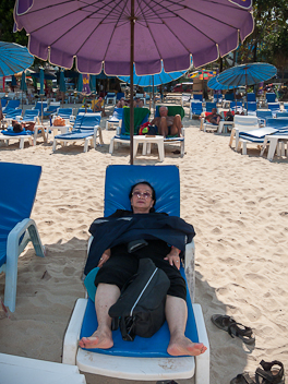 Mom Relaxing on the Beach