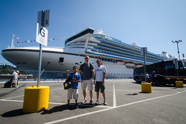 Arriving at the Golden Princess