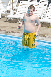 Ben Taking a Dip in the Pool