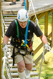 Grandpa Braves the Rope Bridge