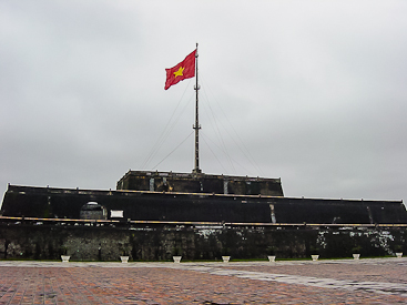 Giant Flag at Imperial Palace Entrance