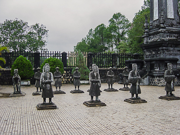 Statues at Khai Dinh Tomb